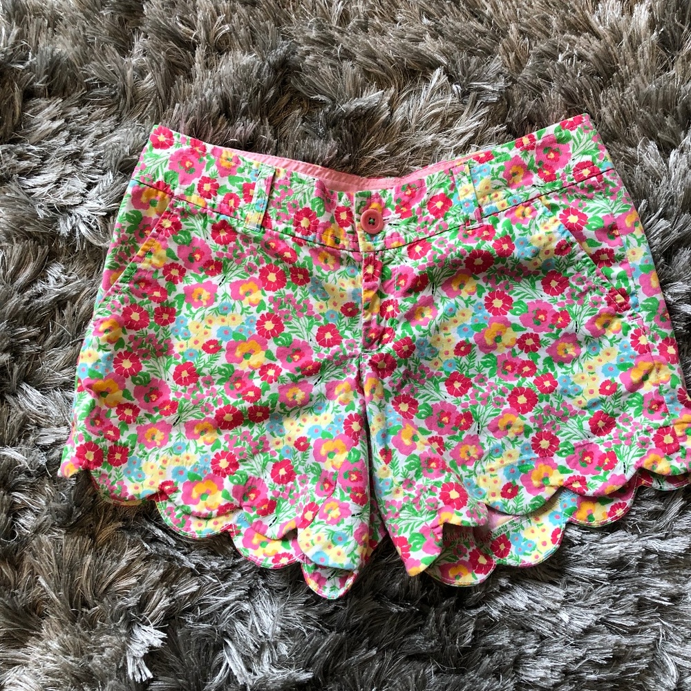 Lilly Pulitzer Garden by Sea Buttercup Shorts Sz 0